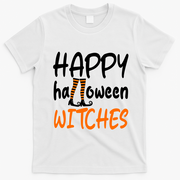 Happy Halloween Witches Cute T-Shirt - White