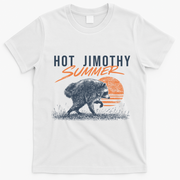 Hot Jimothy Summer Funny Viral Raccoon Meme T-Shirt - White