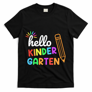Hello Kindergarten Team Kinder Back To School Teacher T-Shirt - Black