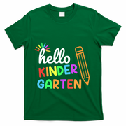Hello Kindergarten Team Kinder Back To School Teacher T-Shirt - Green
