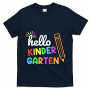 Hello Kindergarten Team Kinder Back To School Teacher T-Shirt - Navy