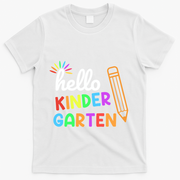 Hello Kindergarten Team Kinder Back To School Teacher T-Shirt - White