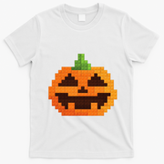 Halloween Master Builder Pumpkin Building Blocks Bricks T-Shirt - White