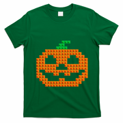 Halloween Master Builder Pumpkin Brick Building Block T-Shirt - Irish Green