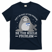 Hello My Name Is Neil Funny Seal Character Gift T-Shirt - Navy Blue