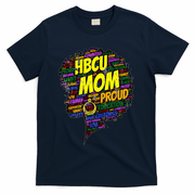 HBCU Mom Parent Graduation Afro For Women Vintage T-Shirt - Navy