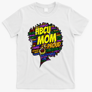 HBCU Mom Parent Graduation Afro For Women Vintage T-Shirt - White