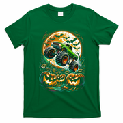 Halloween Monster Truck Jack O Lantern Trick Treat T-Shirt - Irish Green