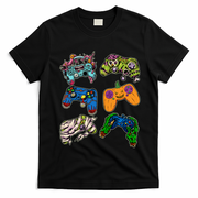 Halloween Monster Video Game Controllers T-Shirt - Black