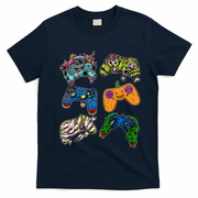 Halloween Monster Video Game Controllers T-Shirt - Navy Blue