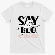 Halloween Nurse Say Boo To The Flu T-Shirt - White