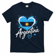 Heart of Argentina Graphic for Proud Fans T-Shirt - Navy Blue