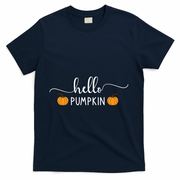 Hello Pumpkin Cute Fall T-Shirt - Navy