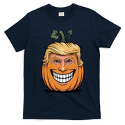 Halloween Pumpkin Donald Trump Funny T-Shirt - Navy Blue