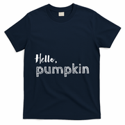 Hello Pumpkin Fall Inspired Autumn Gift T-Shirt - Navy