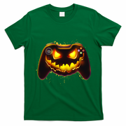 Halloween Pumpkin Jack O Lantern Face Video Game Controller T-Shirt - Irish Green