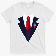 Halloween President Politician Suit Costume Trump T-Shirt - White