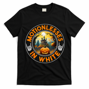 Halloween Pumpkin Scary Funny Motionlesses In White T-Shirt - Black
