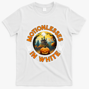 Halloween Pumpkin Scary Funny Motionlesses In White T-Shirt - White