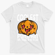 Halloween Pumpkin Sunglasses Coolest Pumpkin In The Patch Cool Gift T-Shirt - White