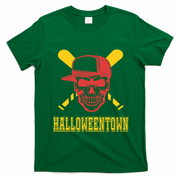 Halloweentown Skeleton Baseball T-Shirt - Irish Green