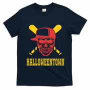 Halloweentown Skeleton Baseball T-Shirt - Navy Blue
