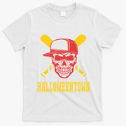 Halloweentown Skeleton Baseball T-Shirt - White