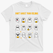 Halloween School Counselor DonT Ghost Your Feeling Teacher T-Shirt - White
