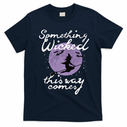 Halloween SOMETHING WICKED This WAY COMES Shakespeare T-Shirt - Navy Blue