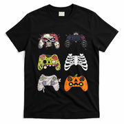 Halloween Skeleton Zombie Gaming Controllers Mummy T-Shirt - Black