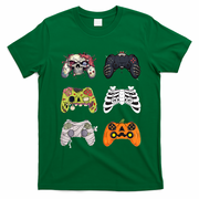 Halloween Skeleton Zombie Gaming Controllers Mummy T-Shirt - Irish Green