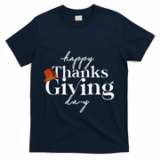 Happy Thanksgiving Day T-Shirt - Navy