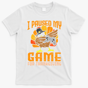 Happy Thanksgiving Dabbing Gamer Turkey T-Shirt - White