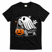 Halloween Turtle Ghost Pumpkin Costume Terrapin Tortoise T-Shirt - Black