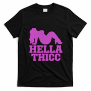 Hella Thicc Silhouette Graphic for Bold Fashion Lovers T-Shirt - Black