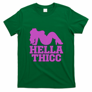 Hella Thicc Silhouette Graphic for Bold Fashion Lovers T-Shirt - Irish Green