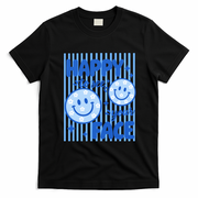 Happy To See Your Face Smile Face Back To School Teacher T-Shirt - Black