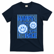 Happy To See Your Face Smile Face Back To School Teacher T-Shirt - Navy Blue