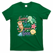 Happy To Sea Your Face Teacher Back To School Ocean T-Shirt - Irish Green