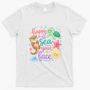 Happy To Sea Your Face Teacher Back To School Ocean T-Shirt - White