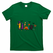 Halloween Teacher Spooky School Supplies Cute Ghost Classroom Back To School T-Shirt - Irish Green