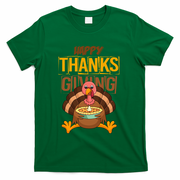 Happy Thanksgiving Turkey Pie Holiday T-Shirt - Green
