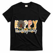 Happy Thanksgiving Turkey Cute Holiday T-Shirt - Black