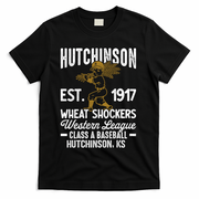 Hutchinson Wheat Shockers Kansas Vintage Baseball Team T-Shirt - Black