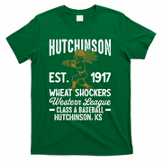 Hutchinson Wheat Shockers Kansas Vintage Baseball Team T-Shirt - Green