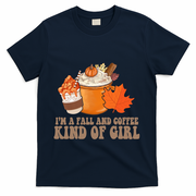 Im A Fall And Coffee Kind Of Girl Cute T-Shirt - Navy