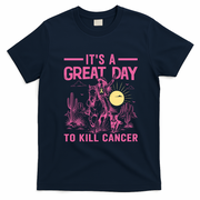 It's A Great Day To Kill Cancer Cowboy Vintage T-Shirt - Navy Blue