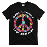 Imagine All The People Living Life In Peace T-Shirt - Black