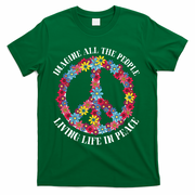 Imagine All The People Living Life In Peace T-Shirt - Green