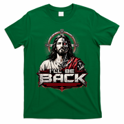 I’ll Be Back Cyber Jesus T-Shirt - Irish Green